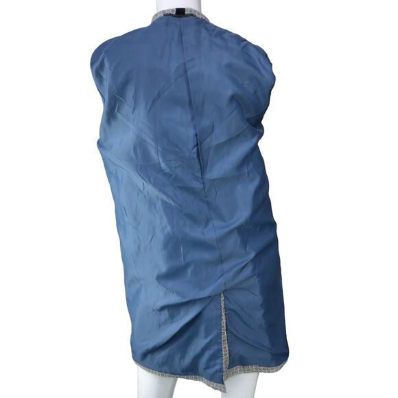 Boden Womens Size 10 Overcoat Mid Length Rain Jacket Coated Cotton Circles - Picture 11 of 16